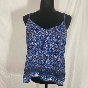 Hollister Cross Back Tank Top Womens Flowy Casual Summer Cami  L